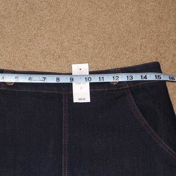 LOFT Denim Pencil Skirt - Sz 6 Blue - Picture 3 of 5